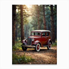 Old Car In The Woods Canvas Print