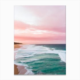 Blacksmiths Beach, Australia Pink Photography 1 Canvas Print
