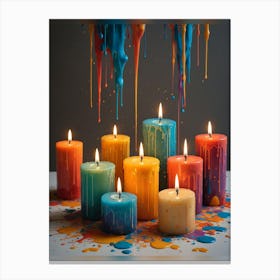 Colorful Candles 2 Canvas Print