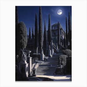 Moonlight In Florence Art Canvas Print