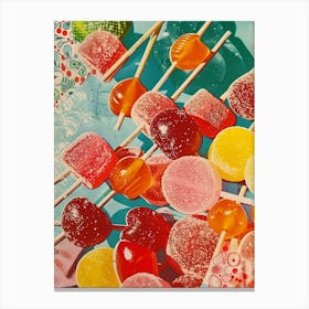 Candy Sweets Retro Collage 1 Canvas Print