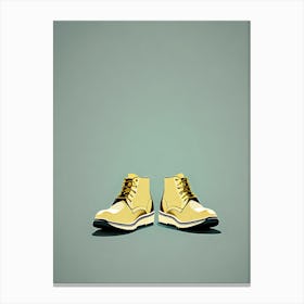 Minimalistic vector art of a pair of shoes, Contemporary art, 1247 Canvas Print