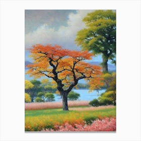 Japanese Zelkova Tree Watercolour Canvas Print