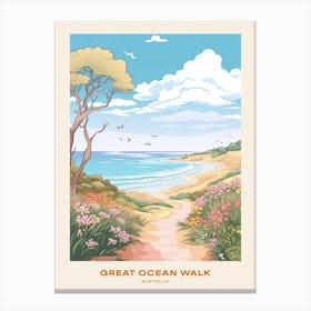 Great Ocean Walk Australia Hike Poster Canvas Print