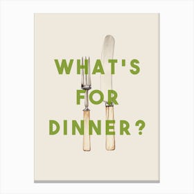 What S For Dinner Canvas Print