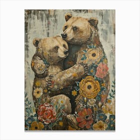 Kitsch Bear Painting 4 Canvas Print
