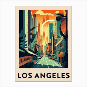 Los Angeles Vintage Travel Poster Canvas Print