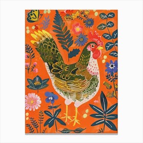 Spring Birds Chicken 1 Canvas Print
