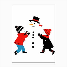 Snowman Canvas Print