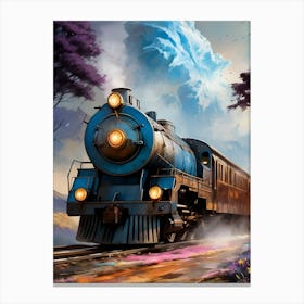 Train On The Tracks 5 Canvas Print