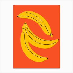 Bananas Colorful Fruit Print Canvas Print