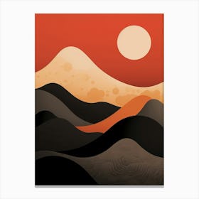 Volcanic Abstract Minimalist 8 Canvas Print