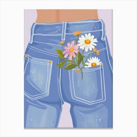 Daisies And Jeans Canvas Print