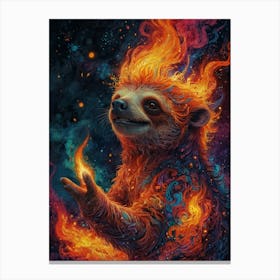 Fire Sloth 1 Canvas Print