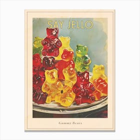 Gummy Bears Retro Advertisement Style 3 Poster Canvas Print