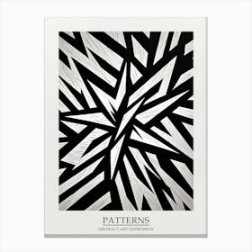 Patterns Abstract Black And White 4 Poster Canvas Print