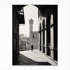 Verona, Italy,  Black And White Analogue Photography  3 Canvas Print