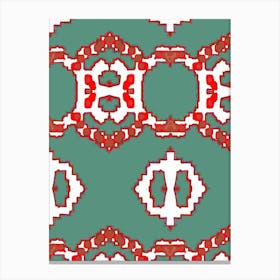 Red And Green Pattern Canvas Print