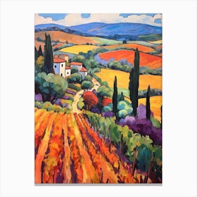 Tuscany Italy 4 Fauvist Painting Canvas Print