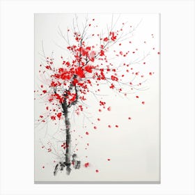 Red Cherry Tree Canvas Print