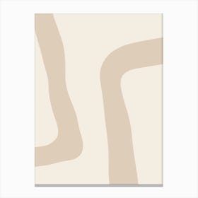 Neutral 2 Abstract Lines Canvas Print