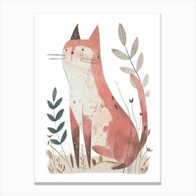 Cymric Cat Clipart Illustration 3 Canvas Print