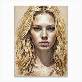 Girl With Freckles 1 Canvas Print