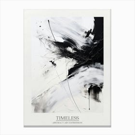 Timeless Reverie Abstract Black And White 1 Poster Canvas Print