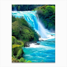Huka Falls, New Zealand Majestic, Beautiful & Classic (1) Canvas Print