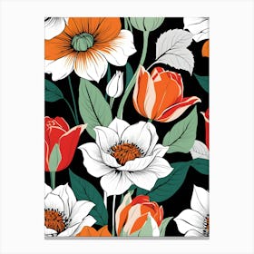 Floral Seamless Pattern 9 Canvas Print