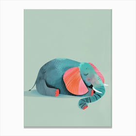 Sleepy Elephant Canvas Print Canvas Print