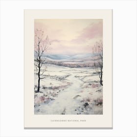 Dreamy Winter National Park Poster  Cairngorms National Park Scotland 4 Canvas Print