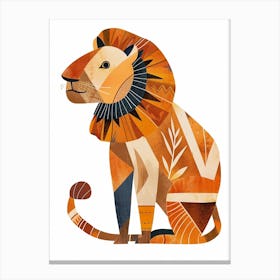 African Lion Symbolic Imagery Clipart 3 Canvas Print