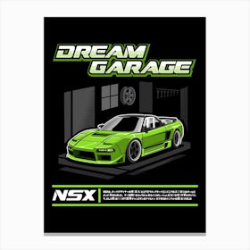 Honda NSX Green Canvas Print