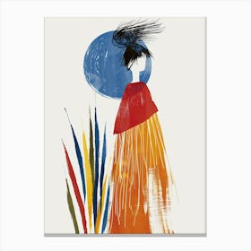 Woman With Feathers Canvas Print