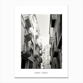 Poster Of Malaga, Spain, Photography In Black And White 2 Canvas Print