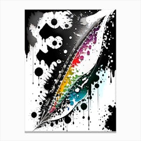 Rainbow Feather Canvas Print