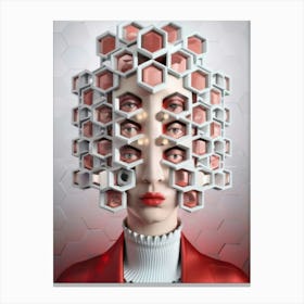 Woman'S Head Canvas Print