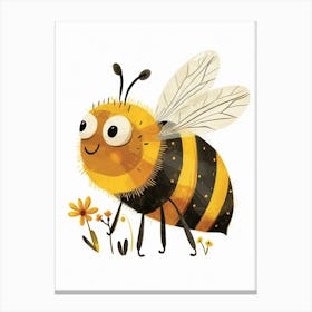 Andrena Bee Storybook Illustration 29 Canvas Print