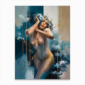 Sexy Naked Woman, Erotic Oil Painting #6 Canvas Print