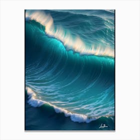 Magnificent azure blue waves Canvas Print