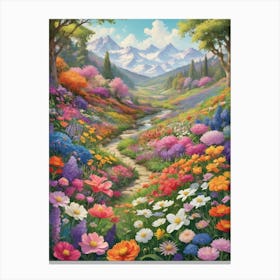 Valley Of Flowers 1 Canvas Print