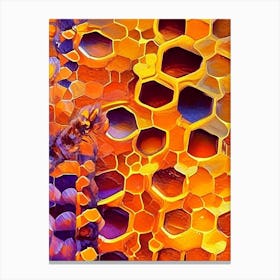 Close Up Of Honeycomb  3 Painting Canvas Print