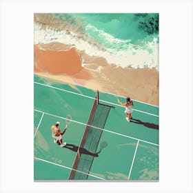 Tennis On The Beach 2 Canvas Print