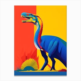Suchomimus Primary Colours Dinosaur Canvas Print