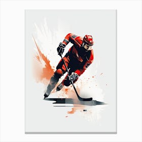 Ice Hockey Player In Action Canvas Print