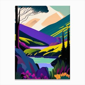 Lake District National Park United Kingdom Pop Matisse Canvas Print