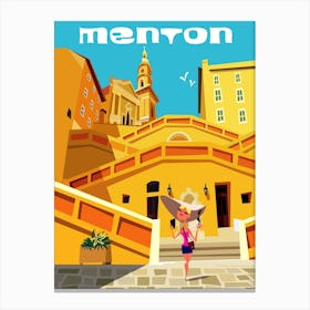 Menton Poster Canvas Print