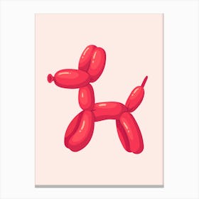 Red Balloon Dog Canvas Print