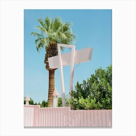 Pink Palm Springs III on Film Canvas Print